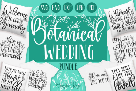 Botanical Wedding Designs Bundle: Cohesive Floral SVGs for Your Big Day