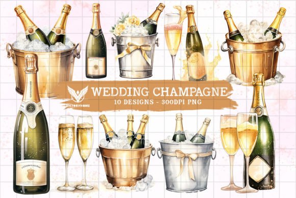 Elegant Celebrations: Using Wedding Champagne Clipart