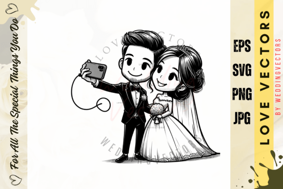 Elevate Romance with Wedding Couple & Love Vectors