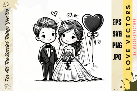 Modern Romance: Using Wedding Couple Vectors in Your Designs