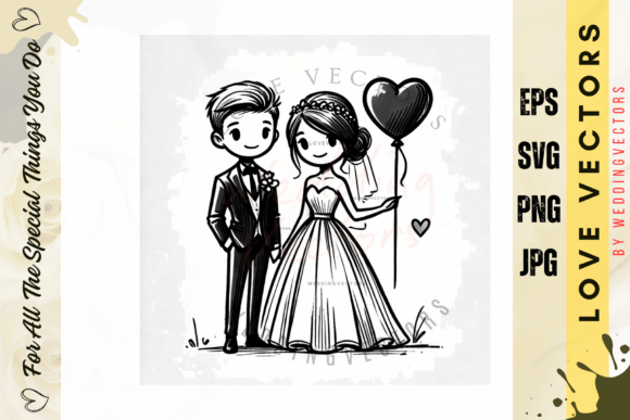 Wedding Couple and Love Vectors - C3034: A Designer's Guide