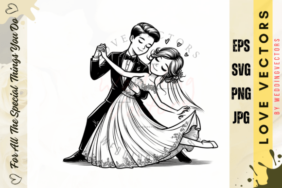 Wedding Couple and Love Vectors - C3123: A Designer's Guide to Soft Luxury
