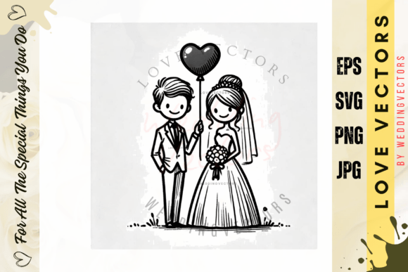 Wedding Couple and Love Vectors - C3130: A Designer's Toolkit for Romance