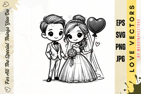 Wedding Couple and Love Vectors - C3152: A Designer's Guide to Timeless Romance