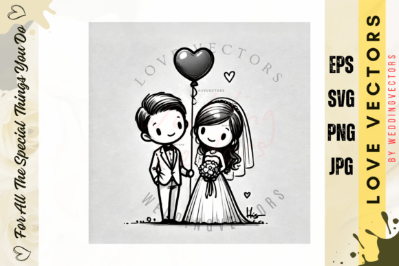 Wedding Couple and Love Vectors - C3178: A Designer's Guide