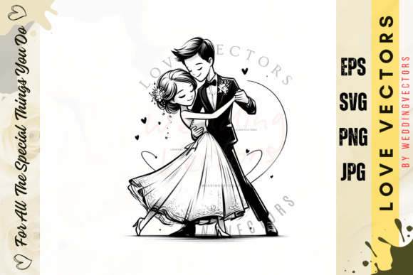Wedding Couple and Love Vectors: Designing with C3043