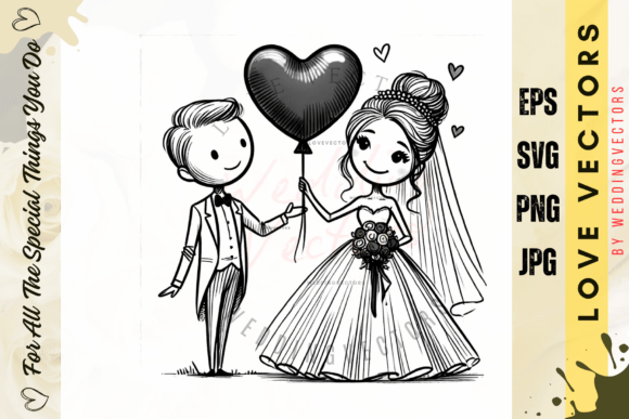 Wedding Couple and Love Vectors: The C3120 Design Pack