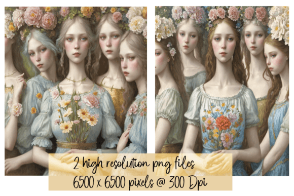Wedding Party Watercolor Set of 2: A Portrait in Color